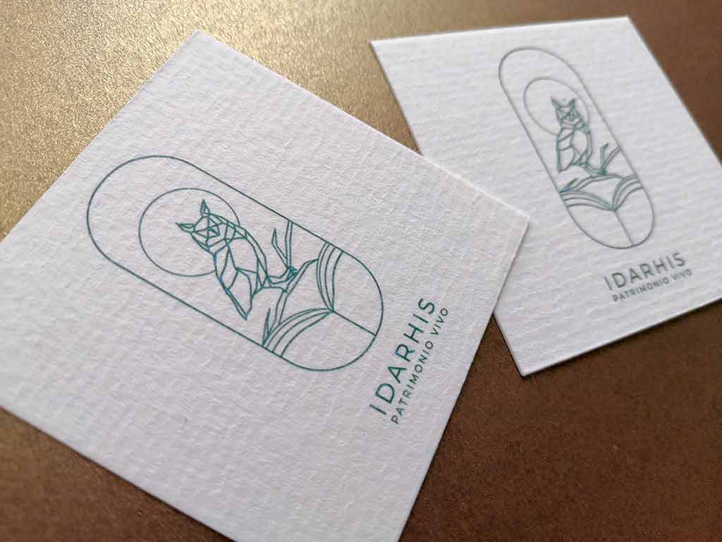 Diseño identidad visual corporativa logotipo y tarjetas Idarhis